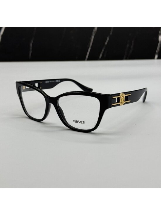 Versace VE3347 GB1 Black Cat Eye Women Eyeglasses Authentic NEW main image 4